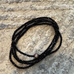 RLC 7 Wrap Crystal Black Spinel Bracelet
